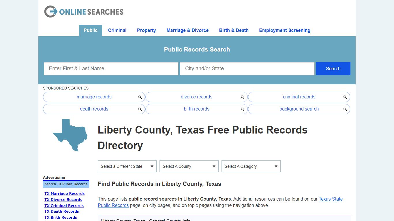 Liberty County, Texas Public Records Directory